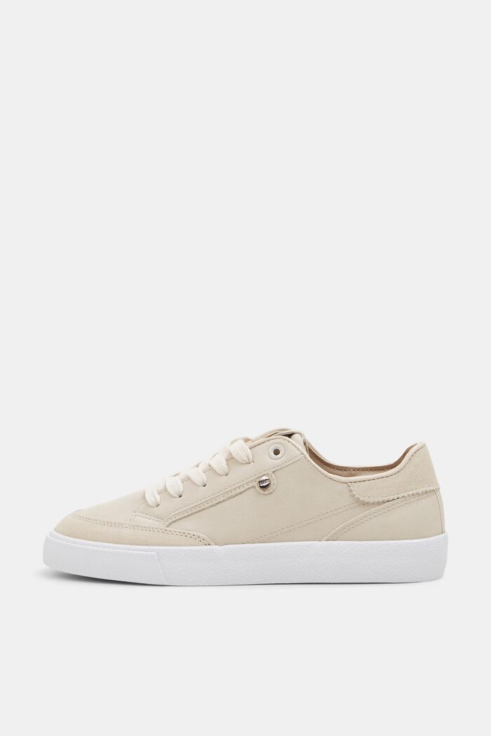 Sneakers in similpelle, CREAM BEIGE, overview