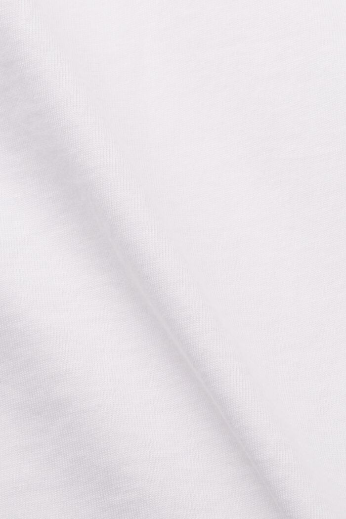 T-shirt con stampa tono su tono, 100% cotone, WHITE, detail image number 6