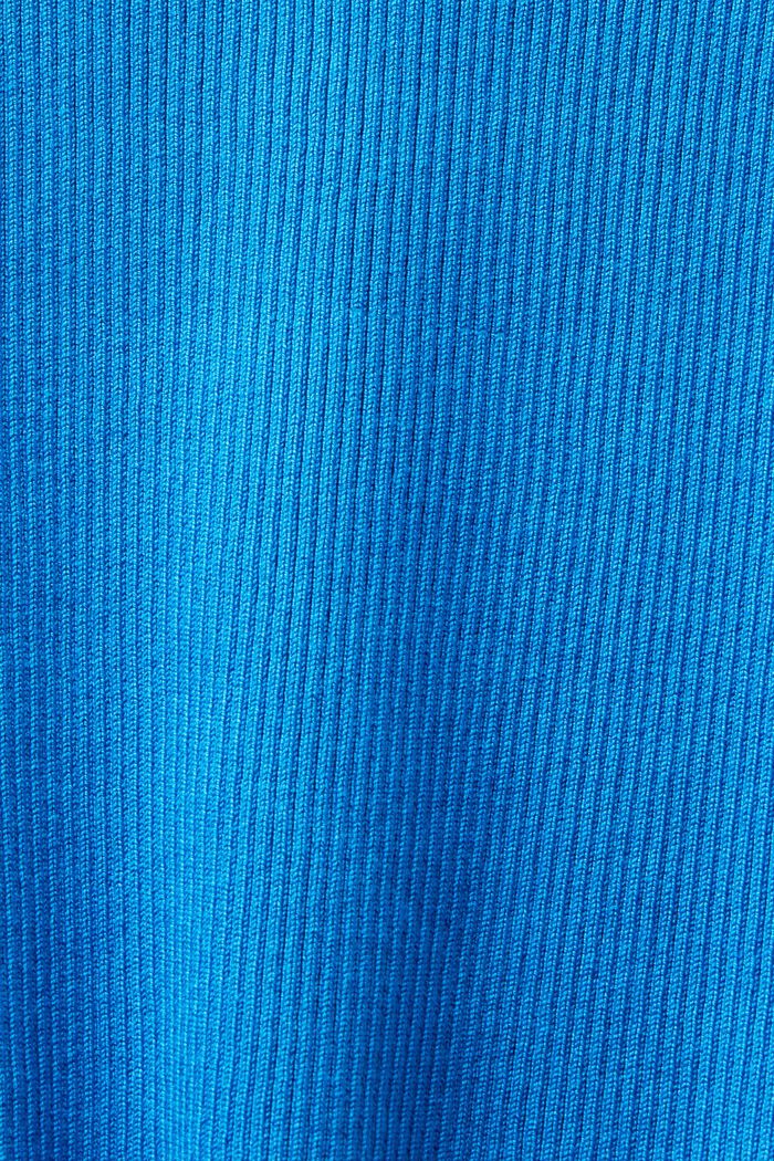 Pullover girocollo in maglia a coste, BLUE, detail image number 5