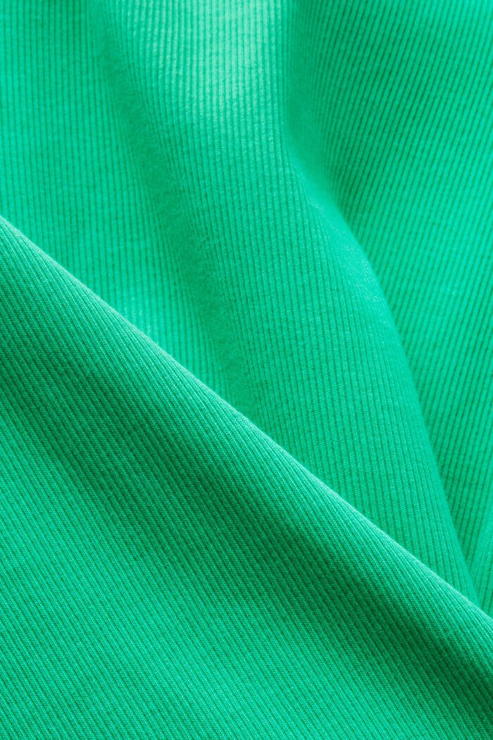 T-shirt girocollo in jersey di cotone, GREEN, detail image number 5