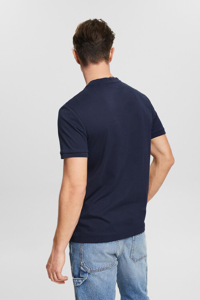 T-shirt henley in jersey, NAVY, detail image number 2