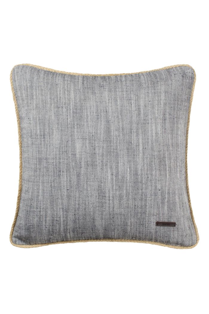 Fodera per cuscino decorativo in misto lino e cotone, ANTHRACITE, detail image number 0