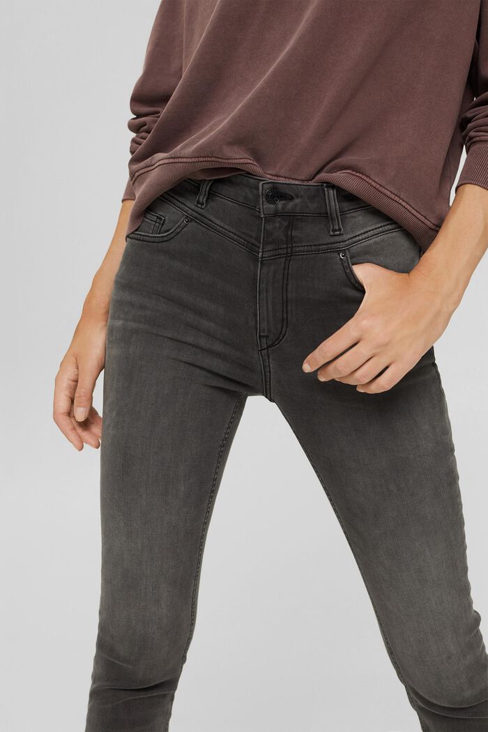 Jeans modellanti a vita alta, GREY DARK WASHED, detail image number 2