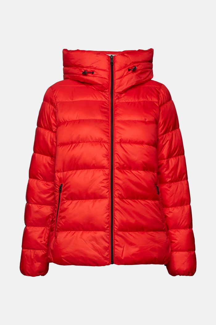 Riciclato: giacca in piumino con cappuccio, RED, detail image number 6
