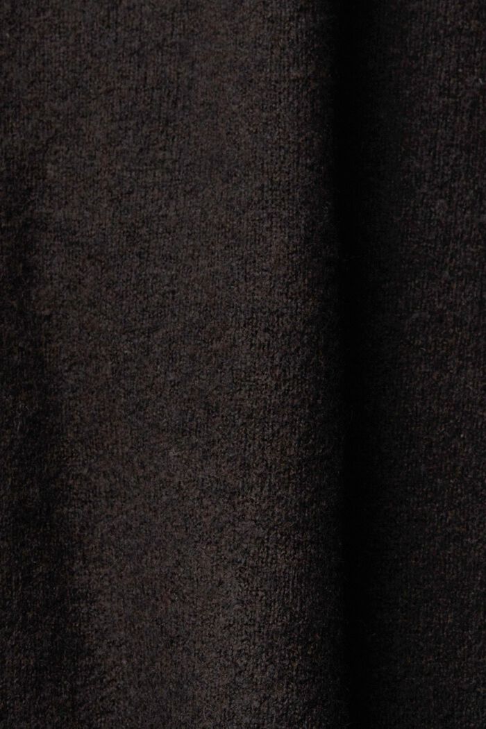 Cardigan smanicato in misto lana, BLACK, detail image number 1
