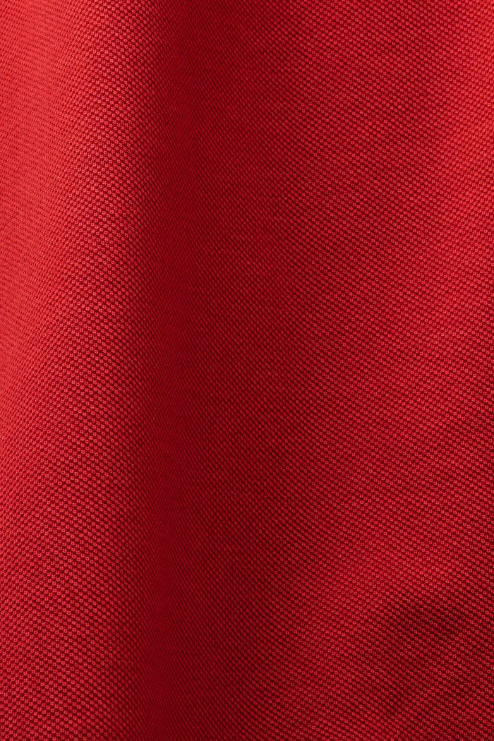 Polo in cotone piqué, DARK RED, detail image number 6