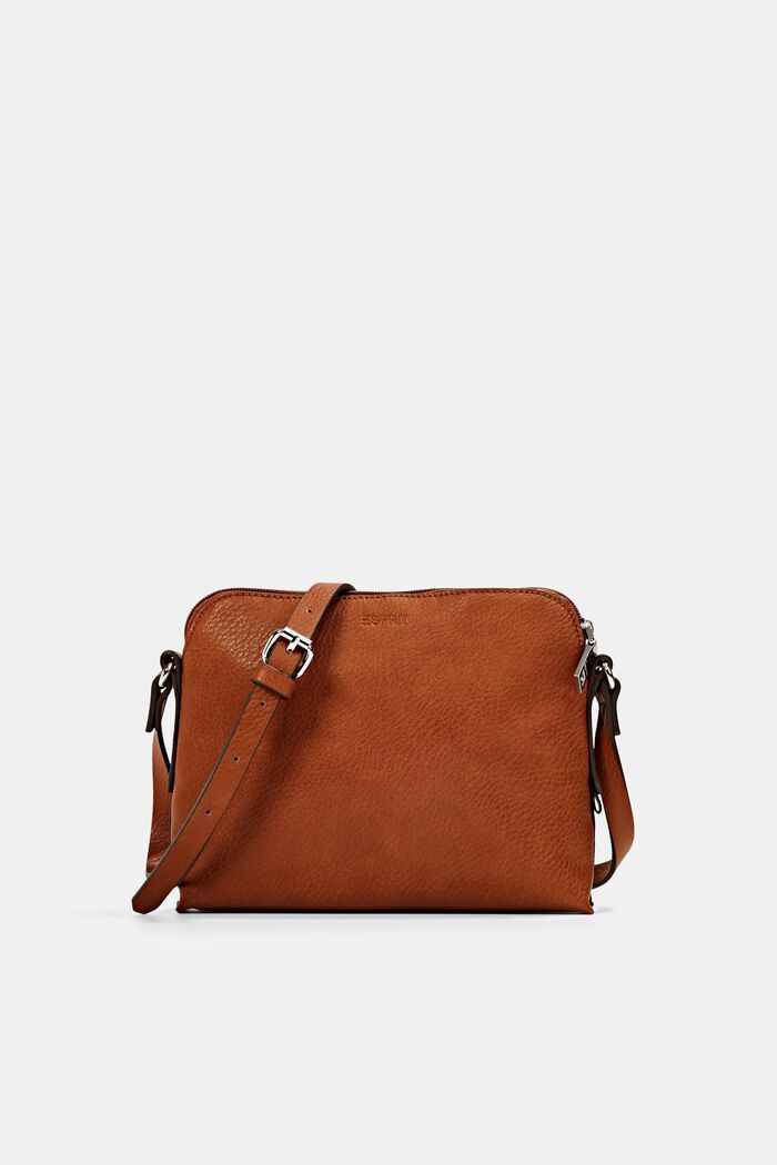 Vegan: borsa a tracolla in similpelle, RUST BROWN, detail image number 0