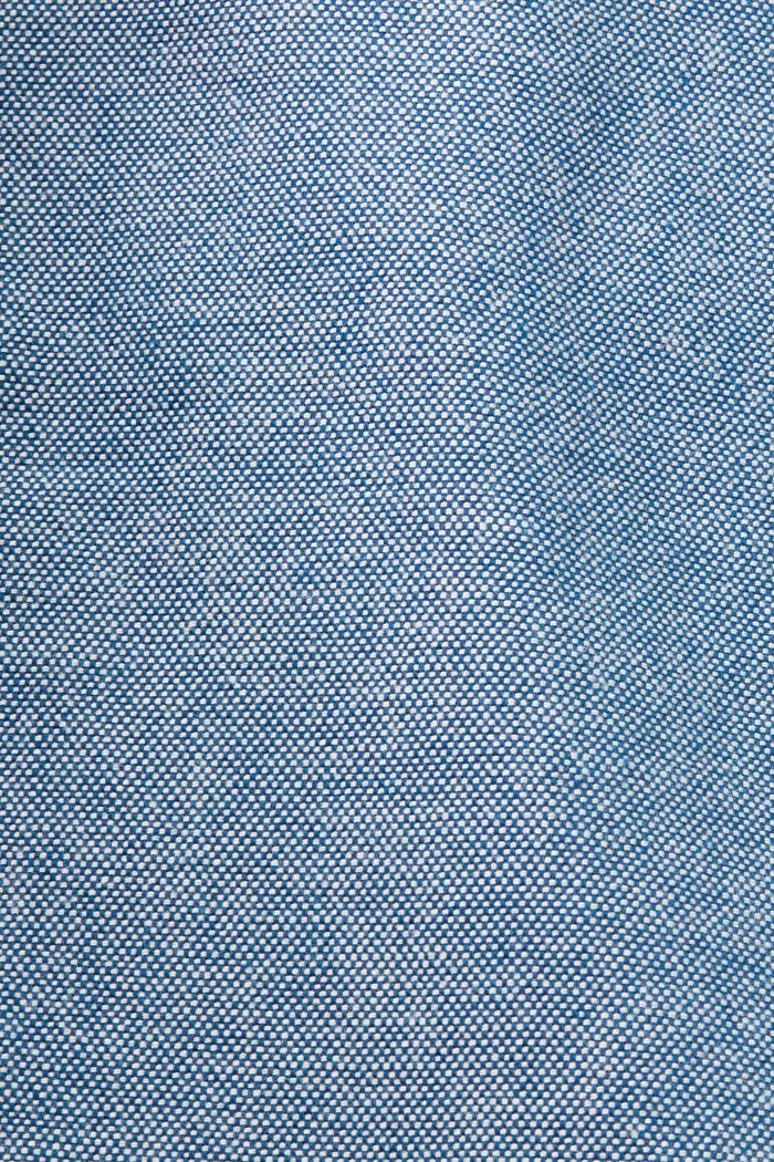 Pantaloni chino strutturati, 100% cotone, BLUE, detail image number 6