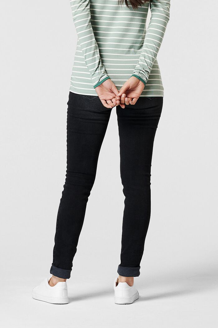 Jeans elasticizzati con fascia premaman, GREY DENIM, detail image number 1