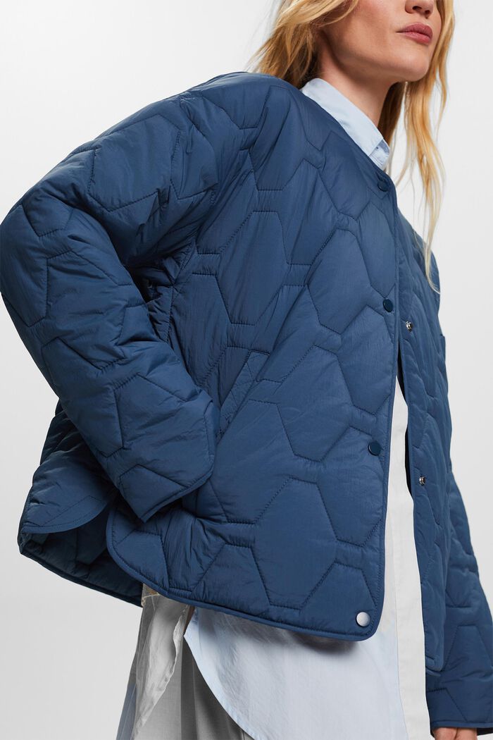 Riciclato: giacca trapuntata leggera, GREY BLUE, detail image number 2