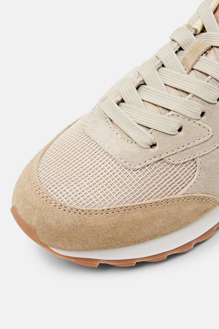 Sneakers in pelle scamosciata, PASTEL YELLOW, detail image number 3