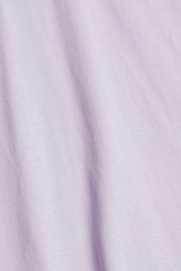 T-shirt con stampa del logo, cotone biologico, LILAC, detail image number 4