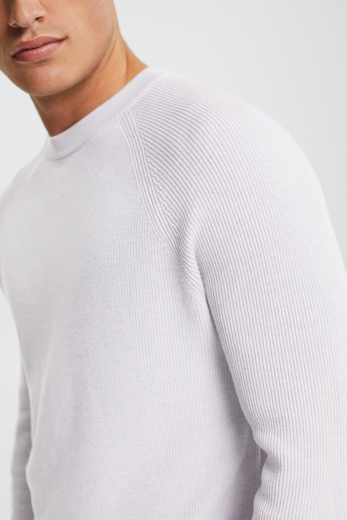 Pullover girocollo, 100% cotone, LAVENDER, detail image number 0