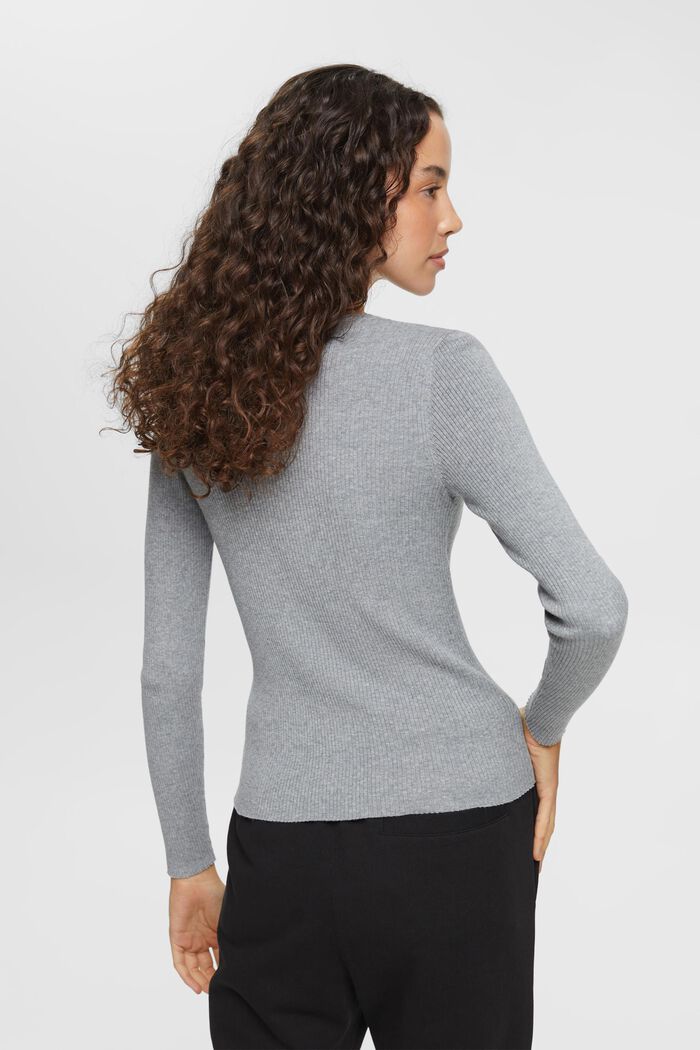 Pullover con effetto a coste, MEDIUM GREY, detail image number 3