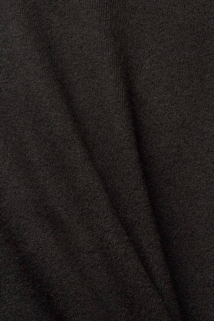 Con lana: cardigan aperto, BLACK, detail image number 4