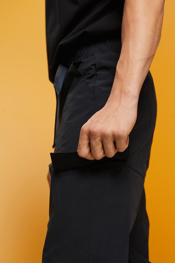 Pantaloni cargo con gamba dritta, BLACK, detail image number 2