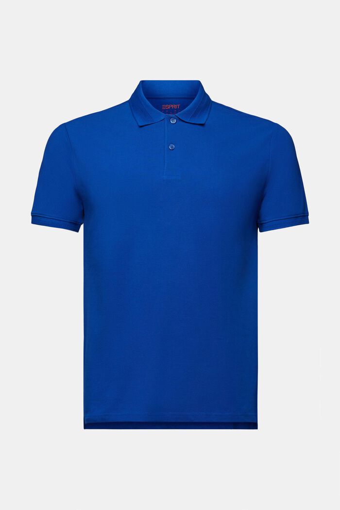 Polo in cotone piqué, BRIGHT BLUE, detail image number 5
