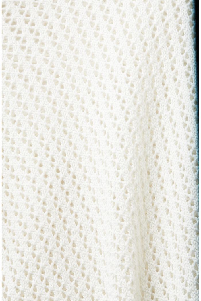 Pullover strutturato in cotone biologico, OFF WHITE, detail image number 5