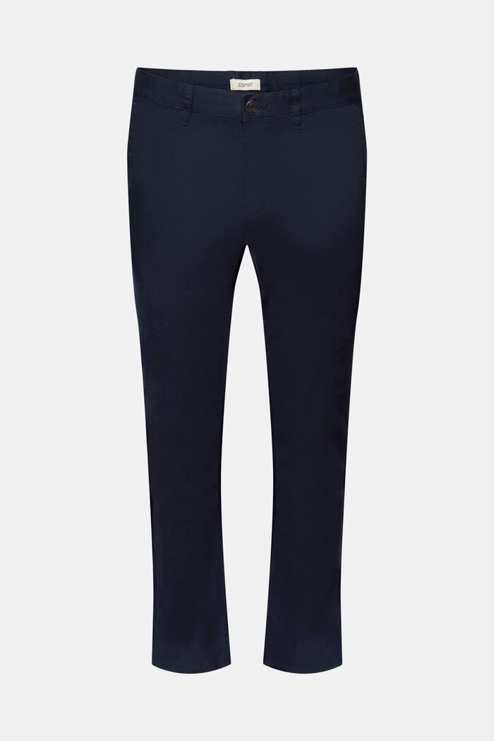 Pantaloni chino elasticizzati in cotone, NAVY, detail image number 7