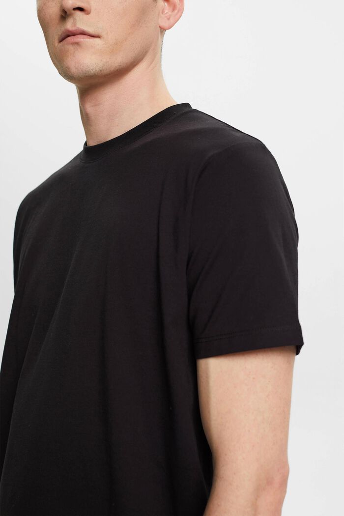T-shirt girocollo in jersey, BLACK, detail image number 2