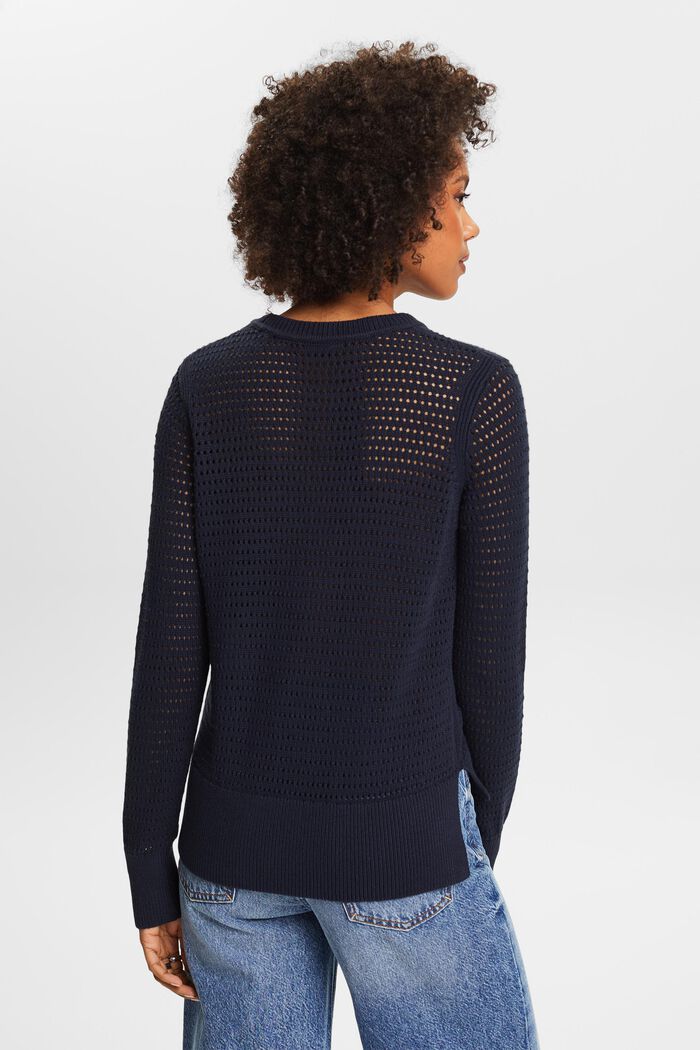 Pullover in mesh, NAVY, detail image number 2