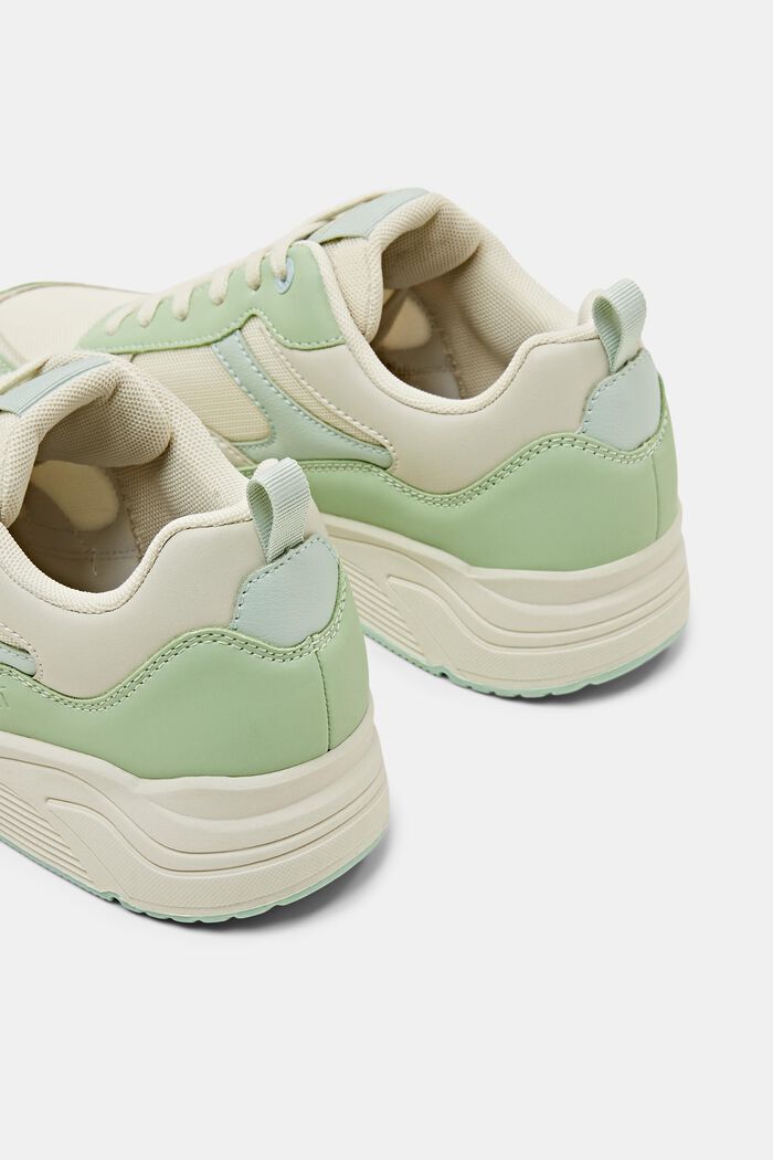 Sneakers in similpelle, LIGHT GREEN, detail image number 4