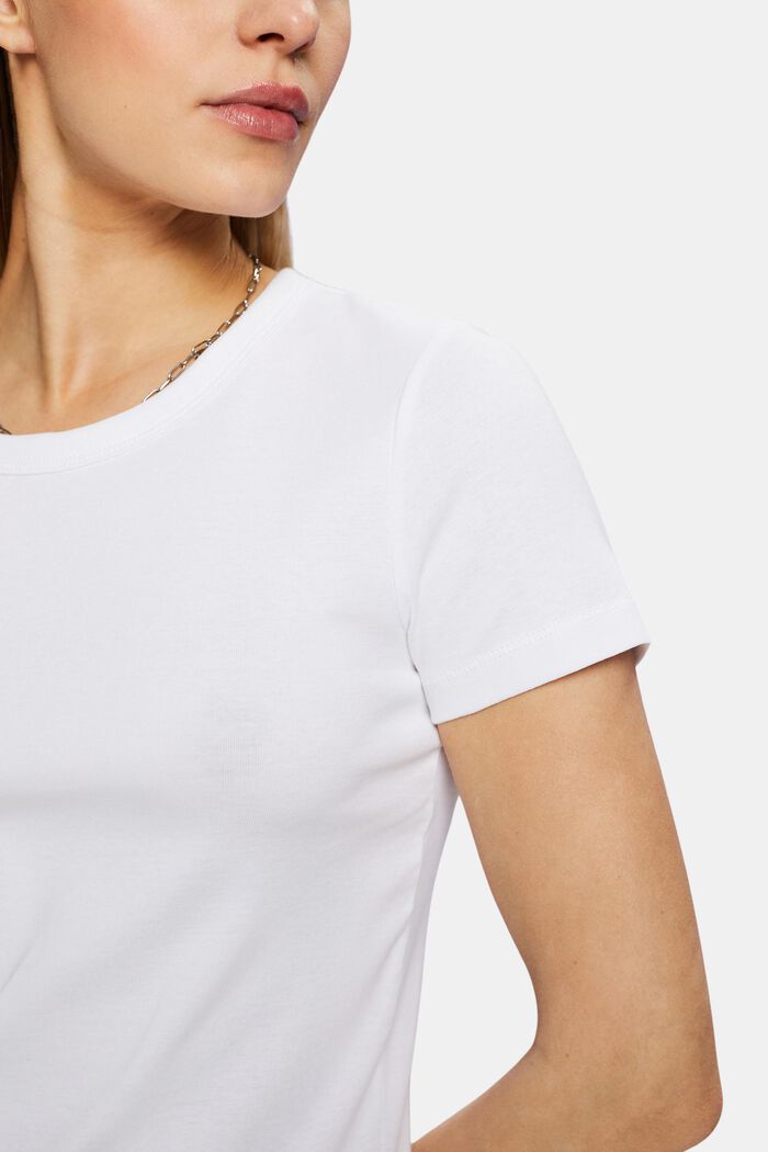 T-shirt in cotone a maniche corte, WHITE, detail image number 2