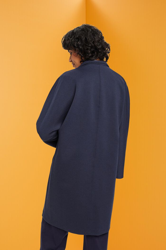 Cappotto in jersey double-face, NAVY, detail image number 3