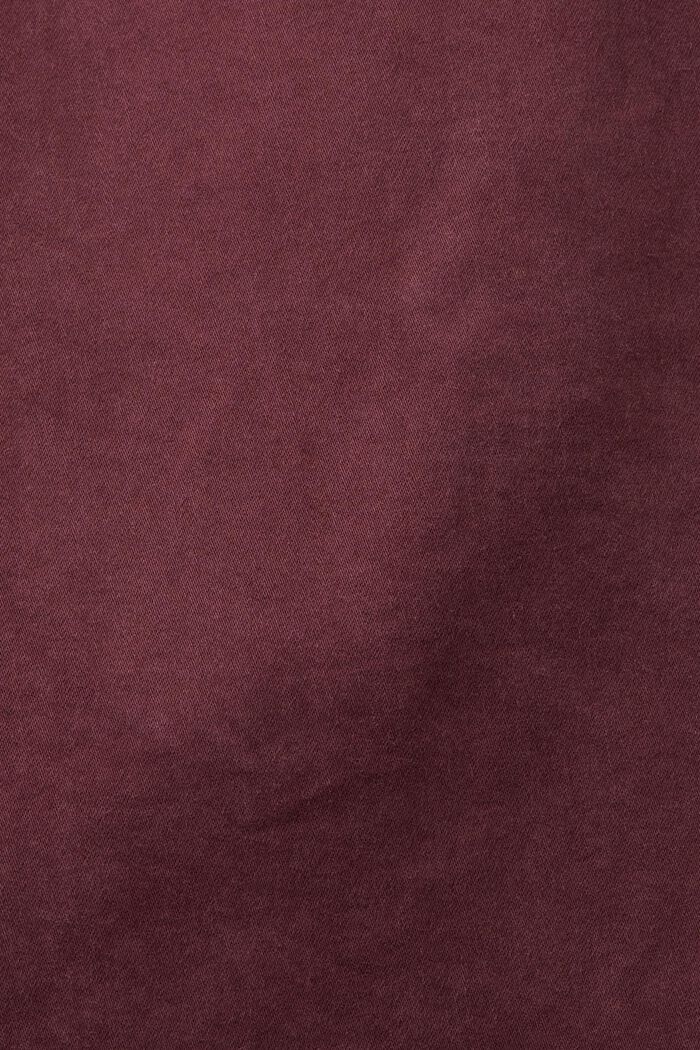 Pantaloni slim fit in twill, BORDEAUX RED, detail image number 5
