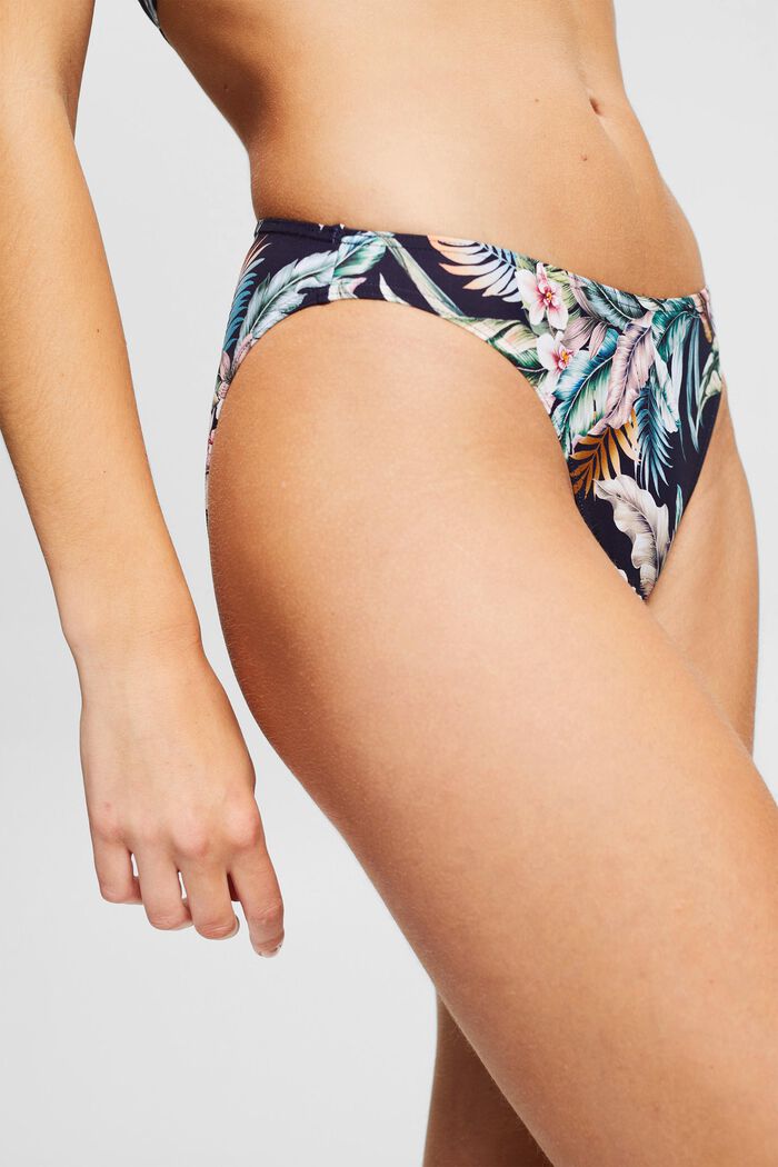 In materiale riciclato: slip con stampa tropicale, NAVY, detail image number 2