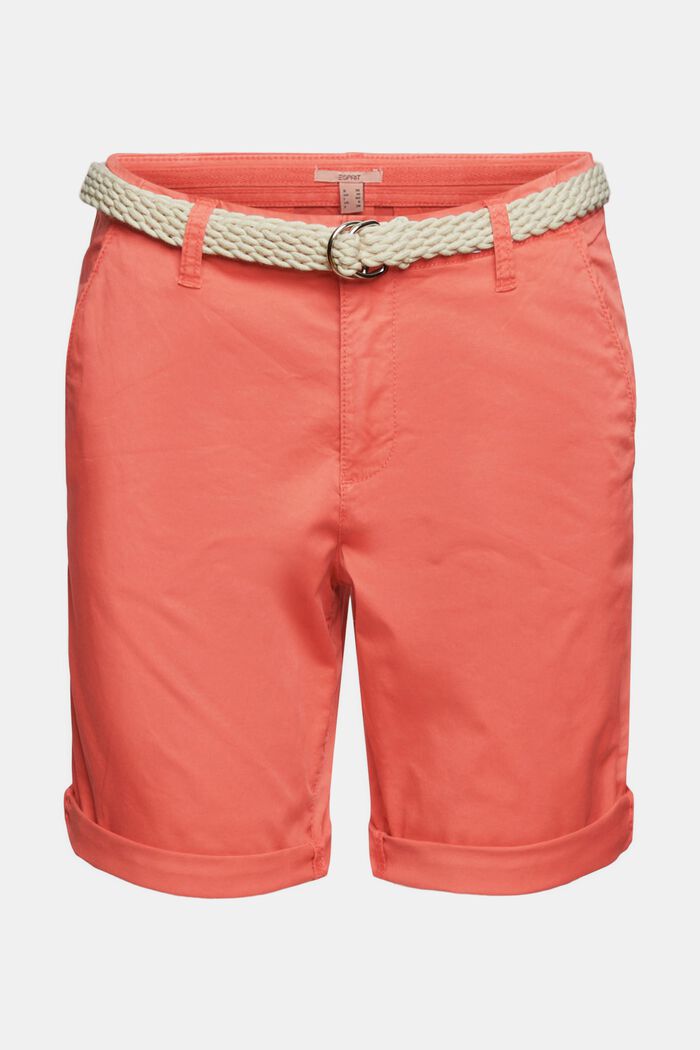 Pantaloncini con cintura in tessuto, CORAL, detail image number 2