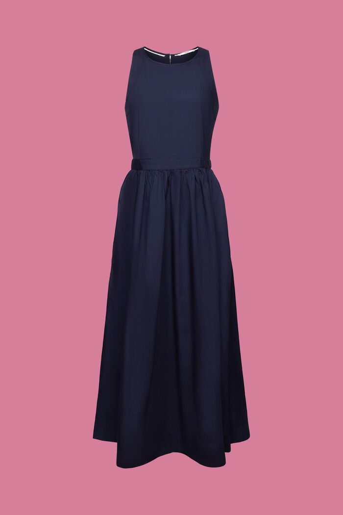 Abito midi in cotone, NAVY, detail image number 6