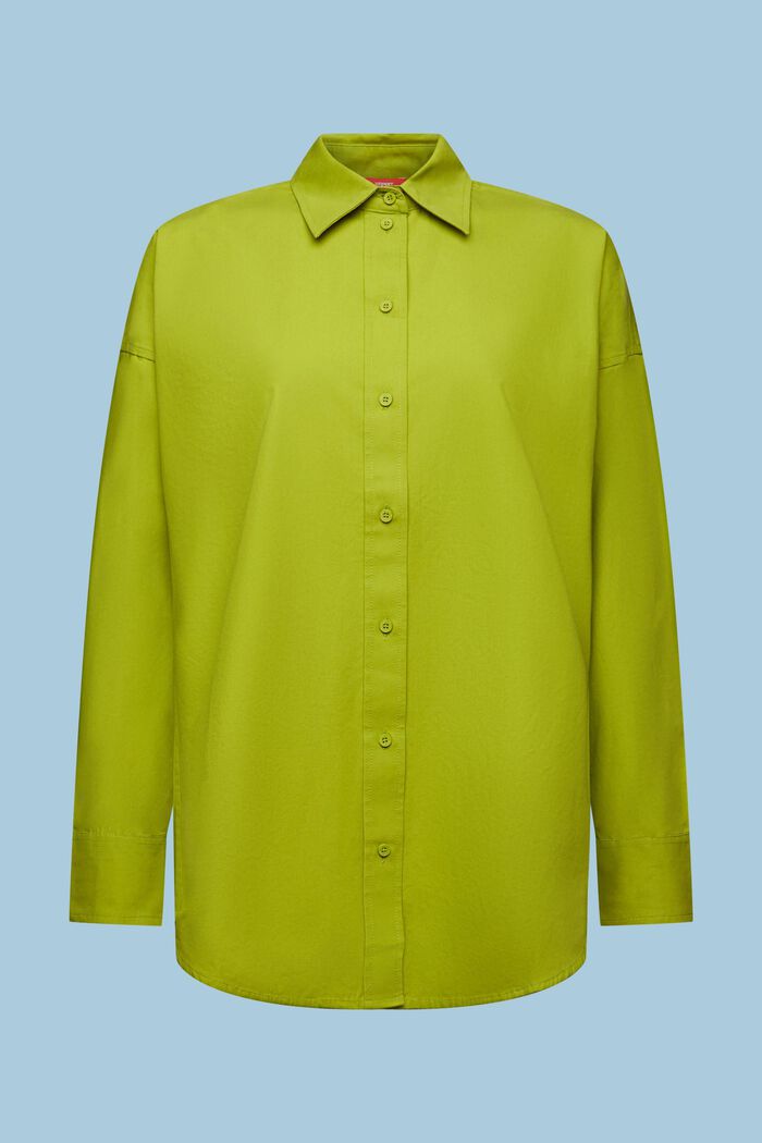 Camicia in popeline di cotone, LEAF GREEN, detail image number 6