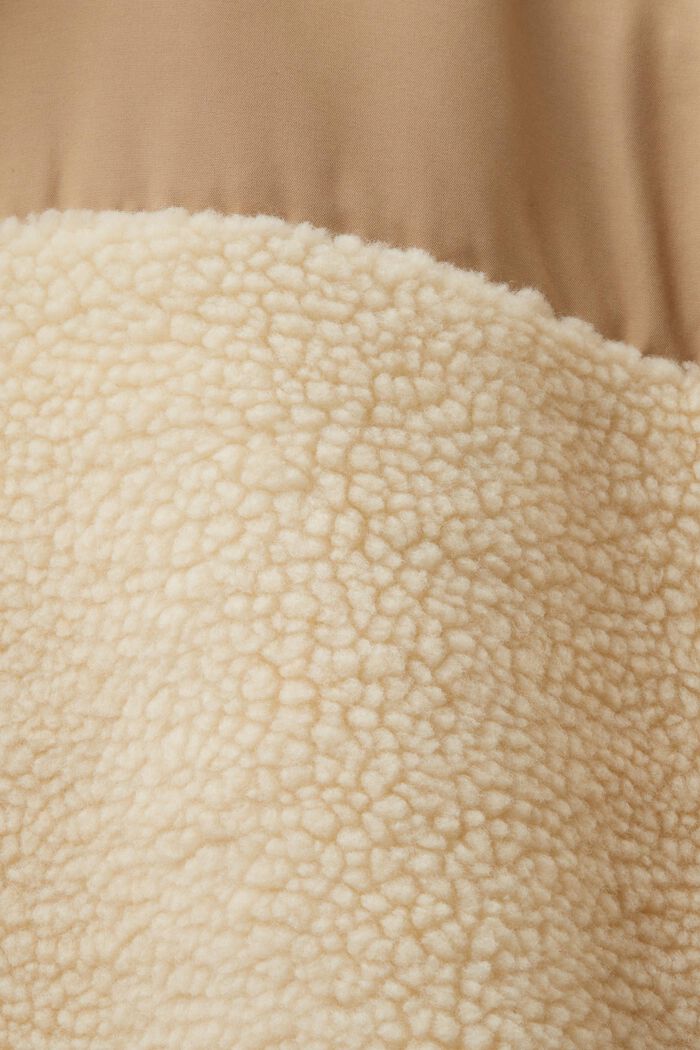 Giacca in pile teddy, CREAM BEIGE, detail image number 5