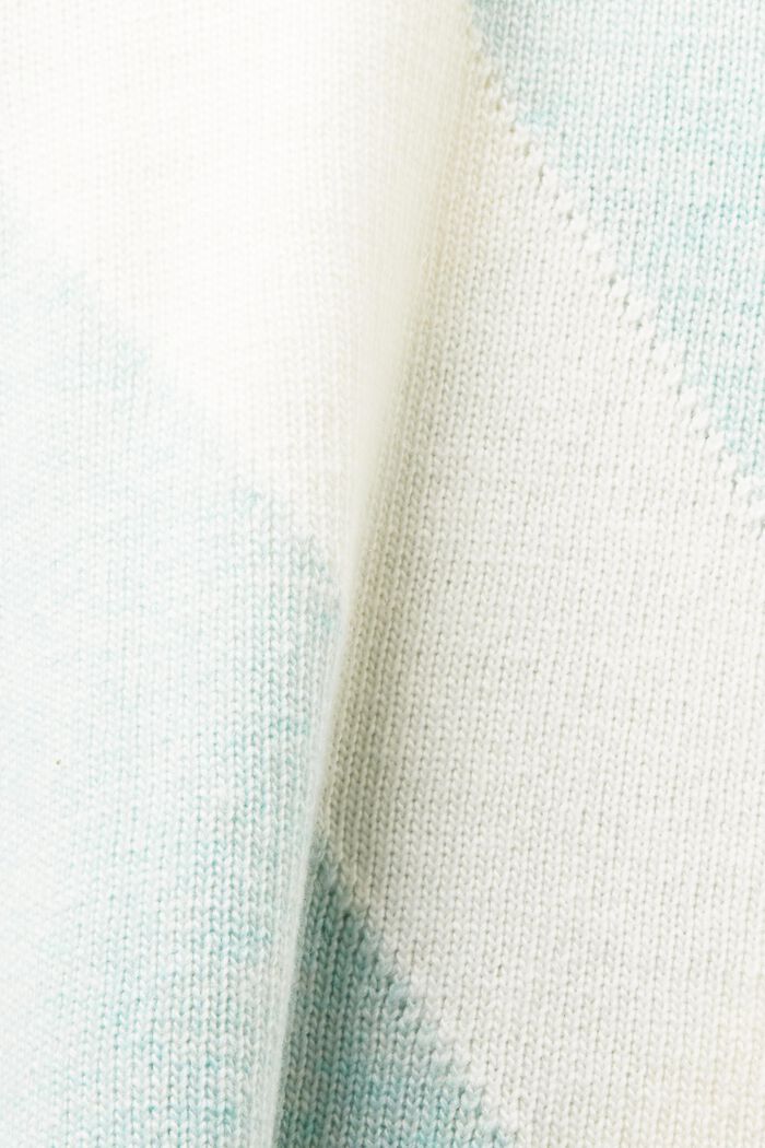 Pullover jacquard a righe, LIGHT AQUA GREEN, detail image number 4