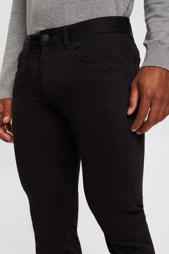 Pantaloni Slim Fit, cotone biologico, BLACK, detail image number 0