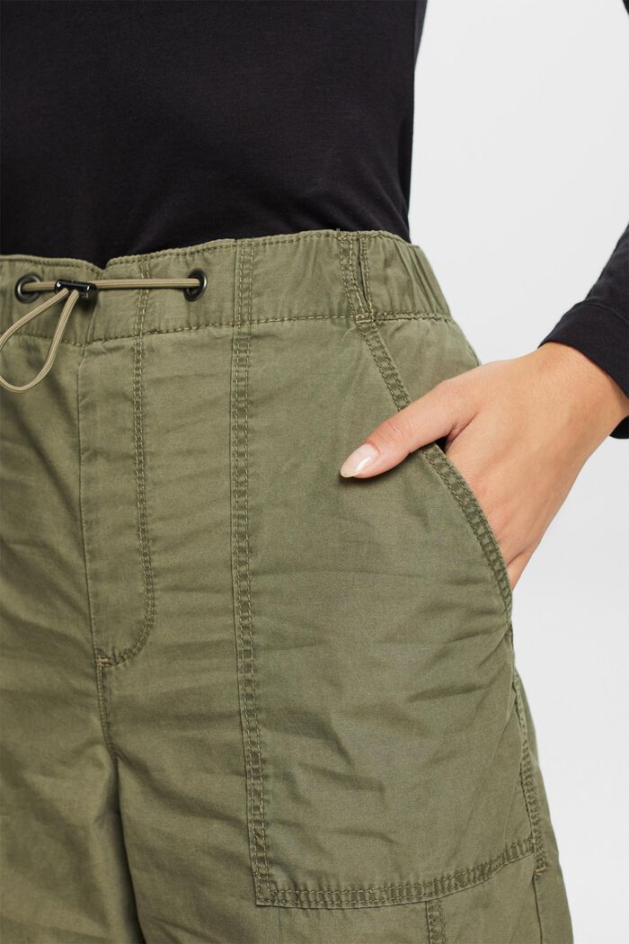 Pantaloni cargo, 100% cotone, KHAKI GREEN, detail image number 2