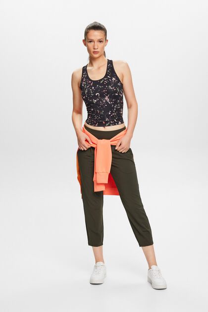 Joggers cropped in jersey con E-DRY