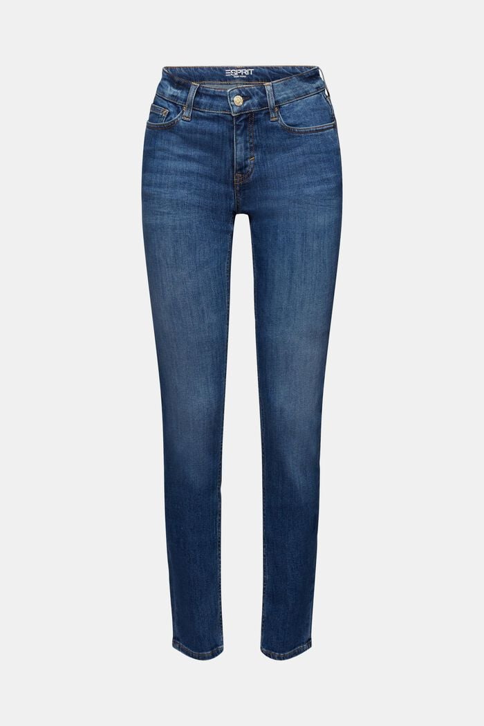 Jeans mid slim, BLUE MEDIUM WASHED, detail image number 7
