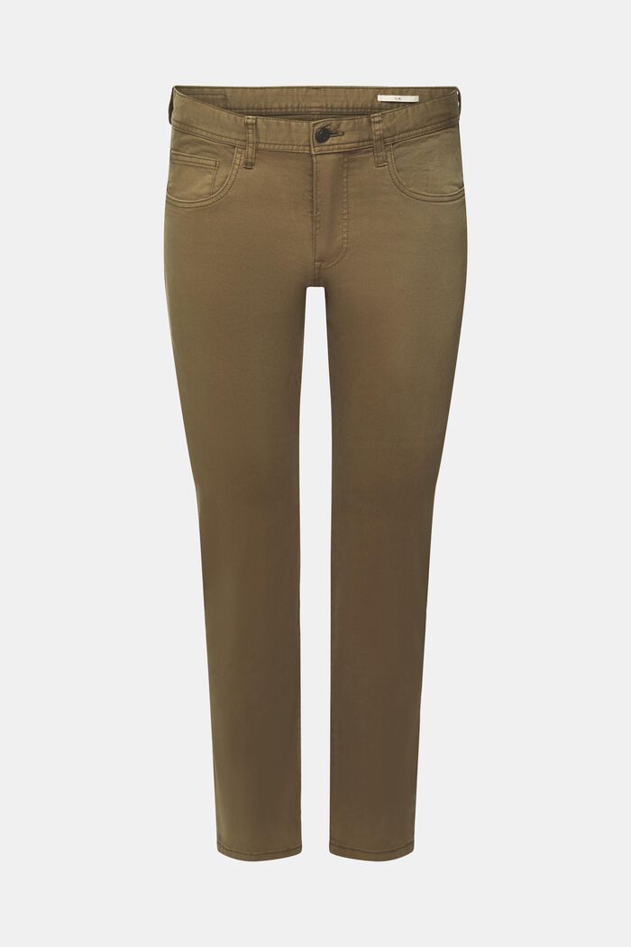 Pantaloni Slim Fit, cotone biologico, DARK KHAKI, detail image number 7