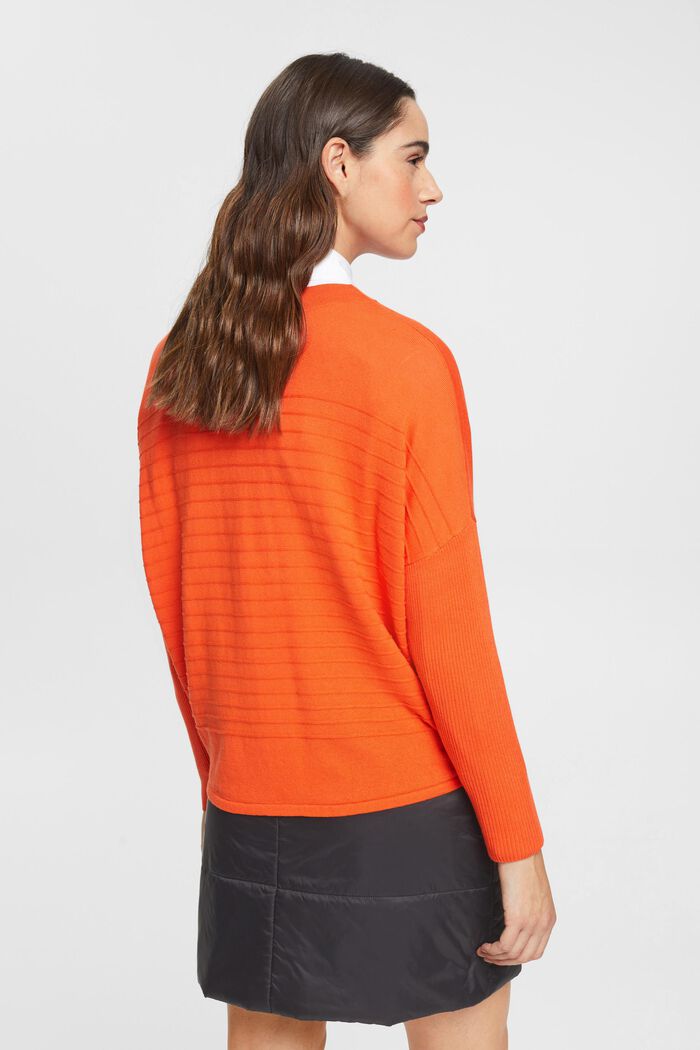 Pullover a righe, ORANGE RED, detail image number 3