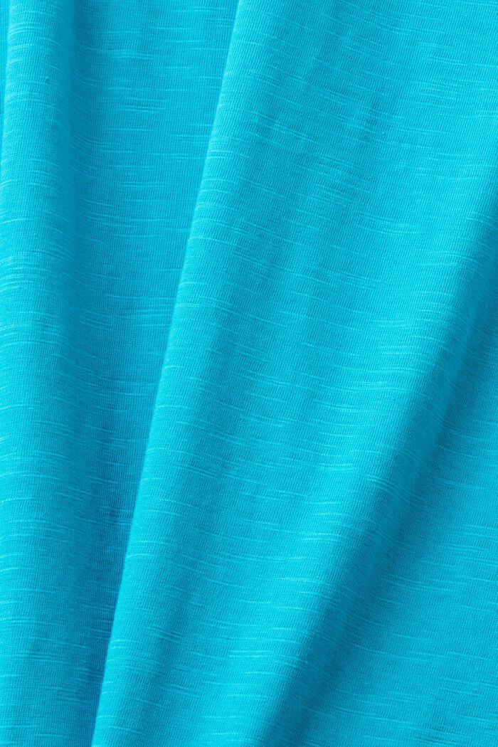 T-shirt in cotone con taschino, AQUA GREEN, detail image number 5