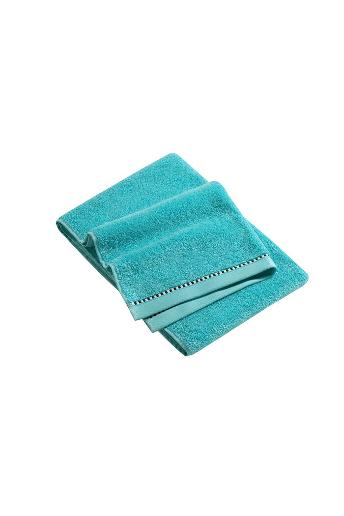 Con TENCEL™: set di asciugamani in spugna, TURQUOISE, detail image number 2