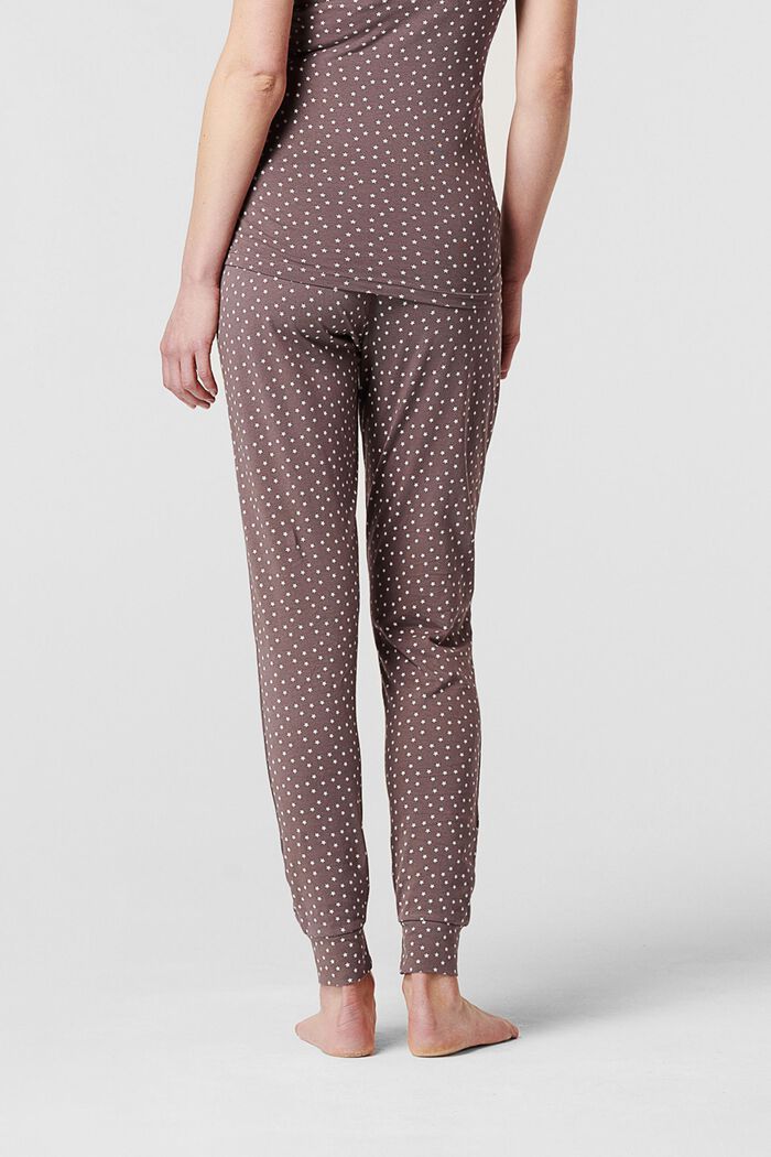 Pantaloni da pigiama premaman, cotone biologico, TAUPE, detail image number 1