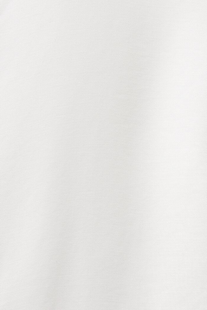 Blusa di raso a maniche corte, OFF WHITE, detail image number 5