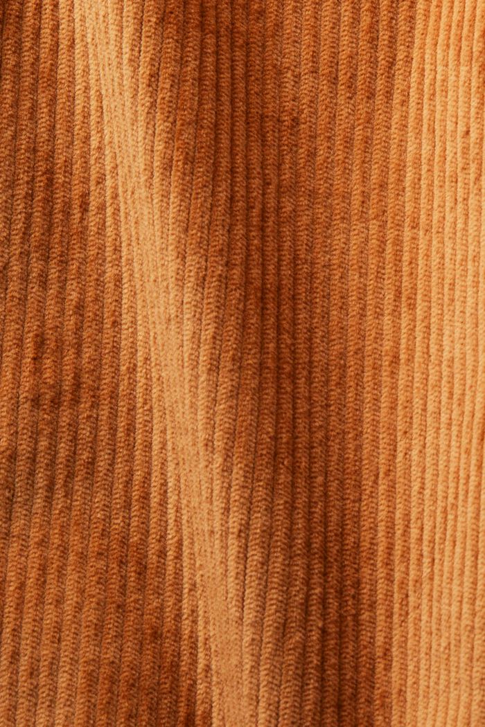 Camicia button-down in velluto, CARAMEL, detail image number 5