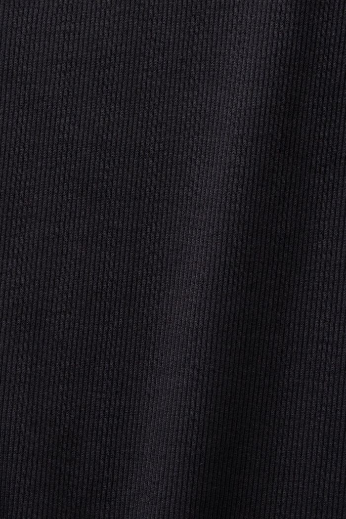 T-shirt con logo e strass, BLACK, detail image number 4