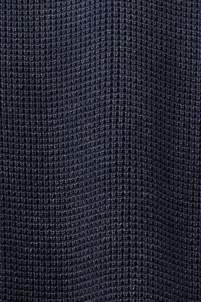 Maglia con mezza zip, 100% cotone, NAVY, detail image number 4