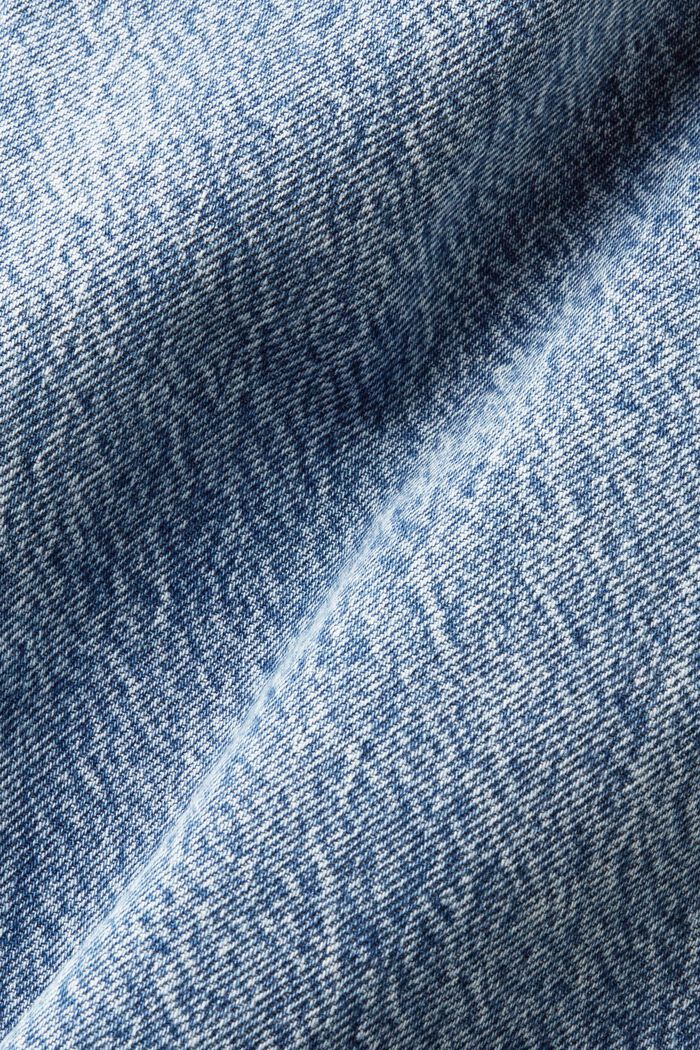 Jeans dritti a vita alta, BLUE LIGHT WASHED, detail image number 6