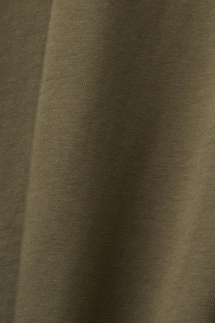 T-shirt con stampa frontale, 100% cotone, KHAKI GREEN, detail image number 4